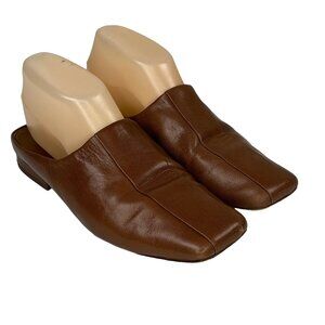 Vince Brown Leather Flats